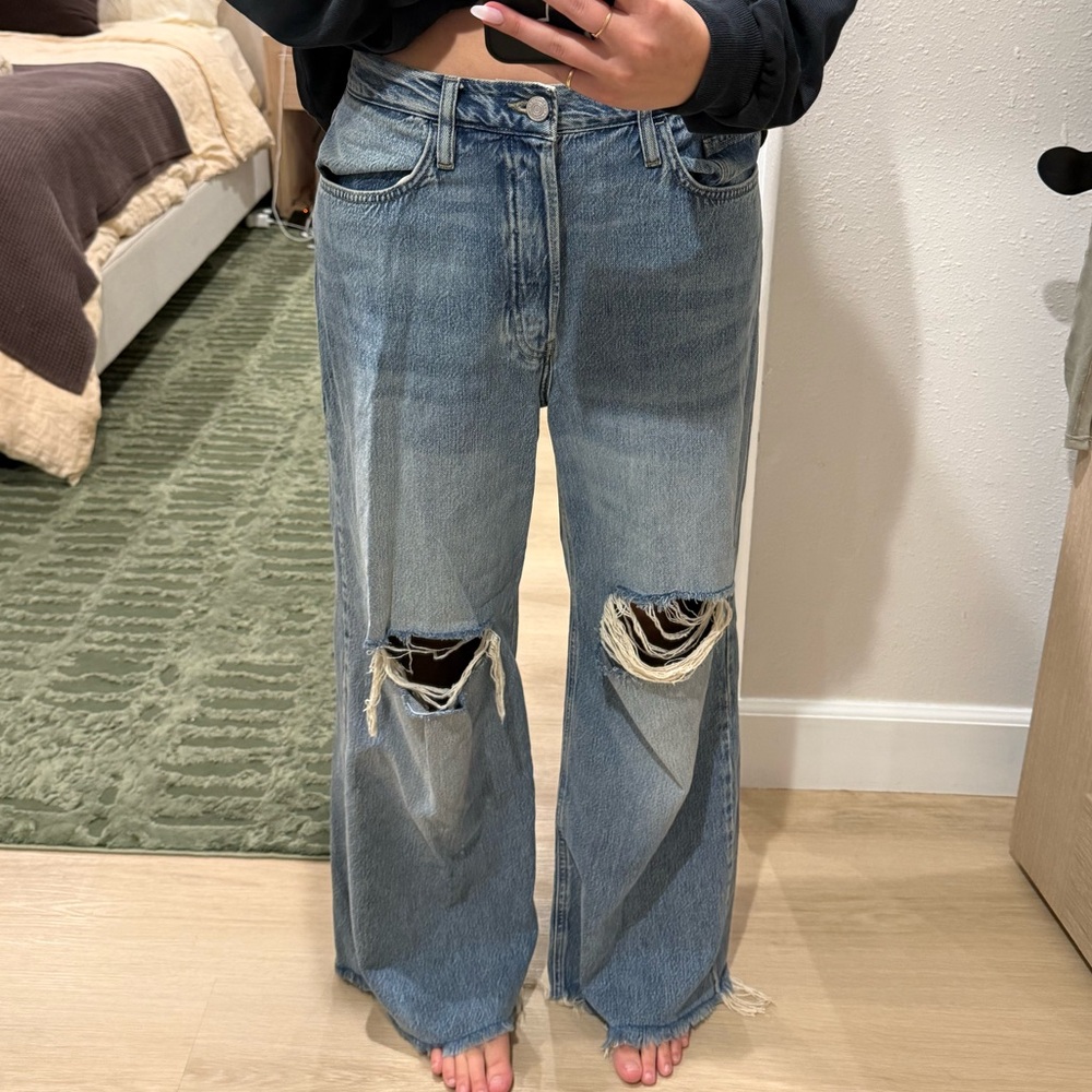 FRAME Blue Distressed Women Jeans